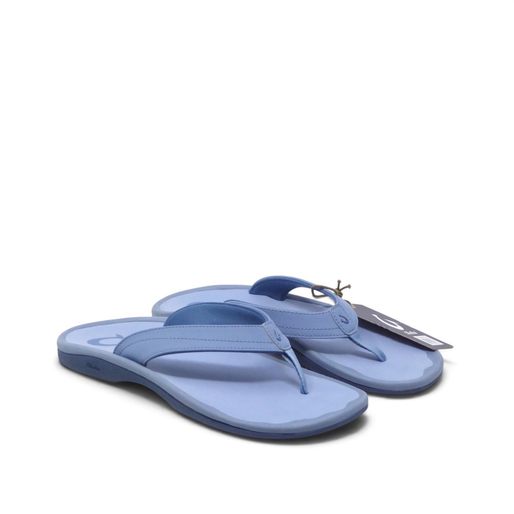 NEW OluKai Womens Ohana Sandals Trench Blue Flip Flops Size 6